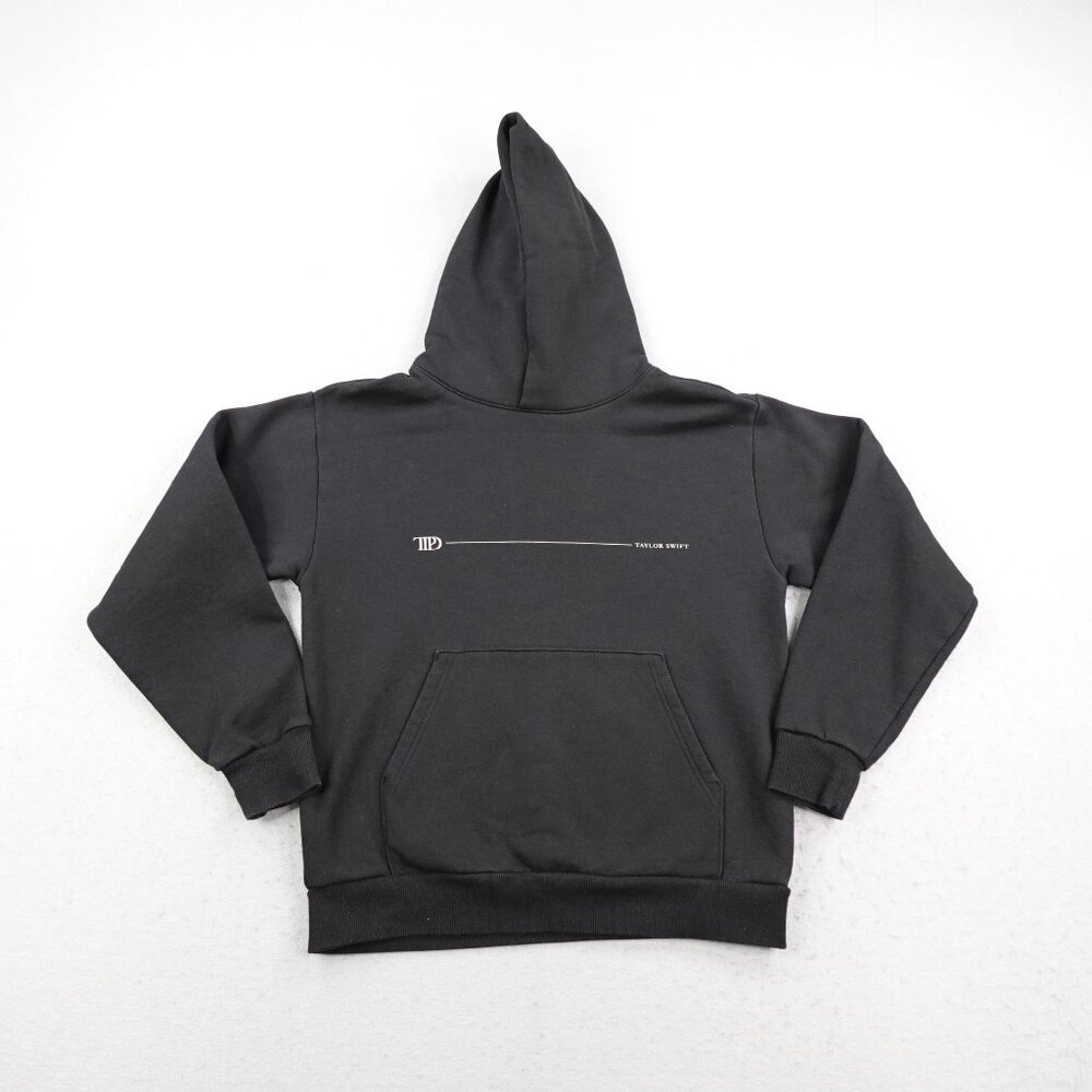 Taylor Swift Hoodie Medium Black Pullover Sweatshirt Tortured Poets Department